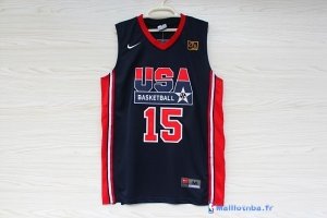 Maillot NBA Pas Cher USA 1992 Johnson 15 Noir