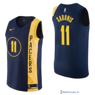 Maillot NBA Pas Cher Indiana Pacers Domantas Sabonis 11 Nike Marine Ville 2017/18