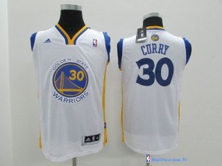 Maillot NBA Pas Cher Golden State Warriors Junior Stephen Curry 30 Blanc