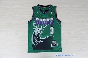 Maillot NBA Pas Cher Milwaukee Bucks Brandon Jennings 3 Vert