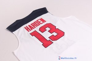 Maillot NBA Pas Cher USA 2014 Harden 13 Blanc