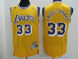 Maillot NBA Pas Cher Los Angeles Lakers Kareem Abdul Jabbar 33 Jaune