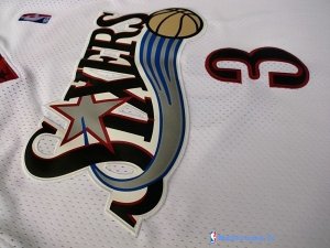 Maillot NBA Pas Cher Philadelphia Sixers Allen Iverson 3 Retro Blanc