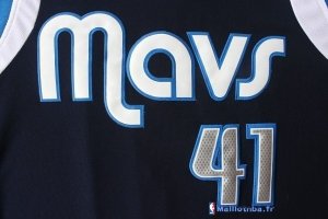 Maillot NBA Pas Cher Dallas Mavericks Dirk Nowitzki 41 Bleu Profond