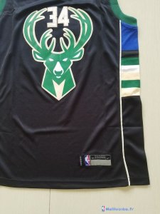 Maillot NBA Pas Cher Milwaukee Bucks Junior Giannis Antetokounmpo 34 Noir Statement 2017/18