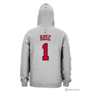 Sweat Capuche NBA Chicago Bulls Derrick Rose 1 Gris