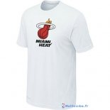 T-Shirt NBA Pas Cher Miami Heat Blanc 4