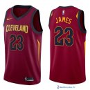 Maillot NBA Pas Cher Cleveland Cavaliers LeBron James 23 Rouge Icon 2017/18