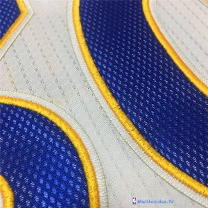 Maillot NBA Pas Cher Golden State Warriors Stephen Curry 30 Retro Blanc Bleu