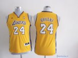 Maillot NBA Pas Cher Los Angeles Lakers Junior Kobe Bryant 24 Jaune