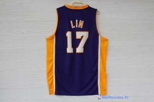 Maillot NBA Pas Cher Los Angeles Lakers Jeremy Lin 17 Pourpre