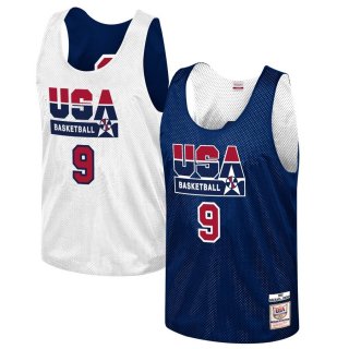 USA Basketball Michael Jordan Mitchell & Ness Navy Training 1992 Dream Team Authentic Reversible Practice Jersey