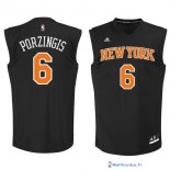 Maillot NBA Pas Cher New York Knicks Kristaps Porzingis 6 Noir