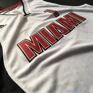 Maillot NBA Pas Cher Miami Heat Chris Bosh 1 Retro Blanc