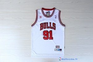 Maillot NBA Pas Cher Chicago Bulls Dennis Rodman 91 Blanc