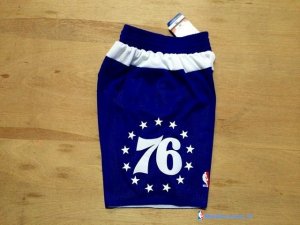 Pantalon NBA Pas Cher Philadelphia Sixers Retro Bleu