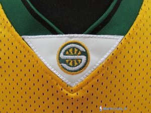 Maillot NBA Pas Cher Seattle Supersonics Kevin Durant 35 Jaune