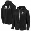 Brooklyn Nets Fanatics Branded Black Iconic Defender Mission Performance Primary Logo Full-Zip Hoodie