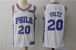 Maillot NBA Pas Cher Philadelphia Sixers Markelle Fultz 20 Blanc 2017/18