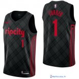 Maillot NBA Pas Cher Portland Trail Blazers Evan Turner 1 Nike Noir Ville 2017/18