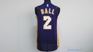 Maillot NBA Pas Cher Los Angeles Lakers Lonzo Ball 2 Purpura Statement 2017/18