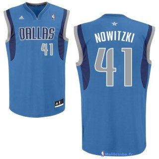 Maillot NBA Pas Cher Dallas Mavericks Dirk Nowitzki 41 Bleu