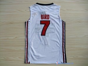Maillot NBA Pas Cher USA 1992 Bird 7 Blanc
