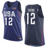 Maillot NBA Pas Cher USA 2016 DeMarcus Cousins 12 Bleu