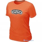 T-Shirt NBA Pas Cher Femme San Antonio Spurs Orange