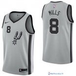 Maillot NBA Pas Cher San Antonio Spurs Patty Mills 8 Gris Statement 2017/18