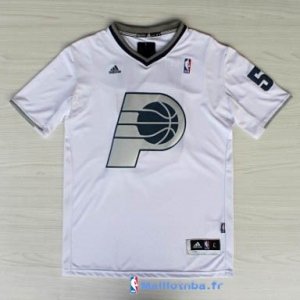 Maillot NBA Pas Cher Noël Indiana Pacers Hibbert 55 Blanc