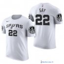 Maillot Manche Courte San Antonio Spurs Rudy Gay 22 Blanc 2017/18