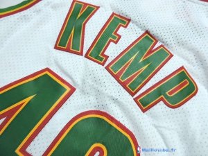 Maillot NBA Pas Cher Seattle Supersonics Shawn Kemp 40 Retro Blanc