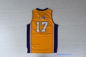 Maillot NBA Pas Cher Los Angeles Lakers Jeremy Lin 17 Jaune
