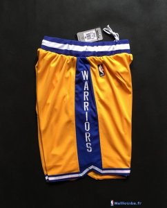 Pantalon NBA Pas Cher Golden State Warriors Retro Jaune
