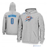 Sweat Capuche NBA Oklahoma City Thunder 0 Russell Westbrook Gris