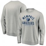 Memphis Grizzlies Fanatics Branded Heathered Gray Iconic Team Arc Stack Fleece Sweatshirt