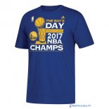 Maillot NBA Pas Cher Golden State Warriors Champions 2017 Bleu 01