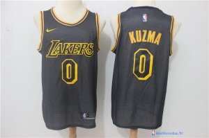 Maillot NBA Pas Cher Los Angeles Lakers Kyle Kuzma 0 Nike Noir Ville 2017/18