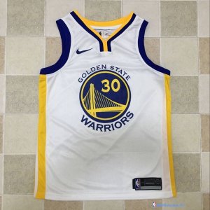 Maillot NBA Pas Cher Golden State Warriors Stephen Curry 30 Blanc Association 2017/18