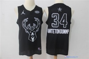 Maillot NBA Pas Cher NBA All Star 2018 Giannis Antetokounmpo 34 Noir