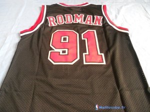 Maillot NBA Pas Cher Chicago Bulls Dennis Rodman 91 Noir