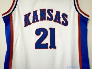 Maillot NCAA Pas Cher Kansas Joel Embiid 21 Blanc