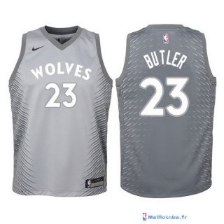 Maillot NBA Pas Cher Minnesota Timberwolves Junior Jimmy Butler 23 Nike Gris Ville 2017/18