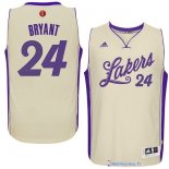 Maillot NBA Pas Cher Noël Los Angeles Lakers Bryant 24 Blanc