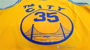 Maillot NBA Pas Cher Golden State Warriors Kevin Durant 35 City Jaune