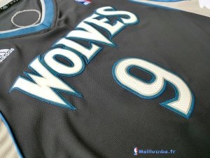 Maillot NBA Pas Cher Minnesota Timberwolves Ricky Rubio 9 Noir