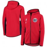 Washington Wizards Nike Red Team Logo Showtime Performance Raglan Full-Zip Hoodie