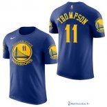 Maillot Manche Courte Golden State Warriors Klay Thompson 11 Bleu 2017/18