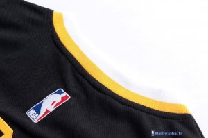 Maillot NBA Pas Cher Golden State Warriors Stephen Curry 30 Noir Blanc Jaune